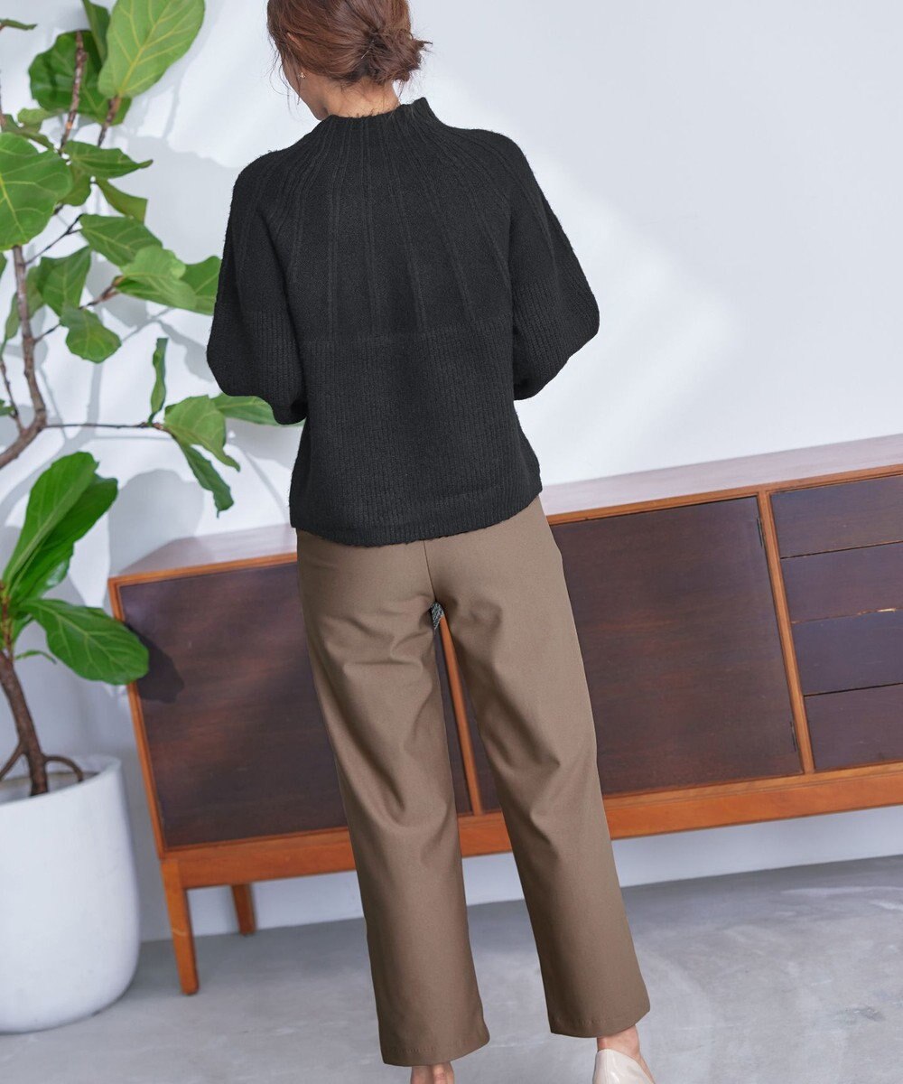 Tiaclasse 【日本製・洗える】すふれ起毛ワイドパンツ 