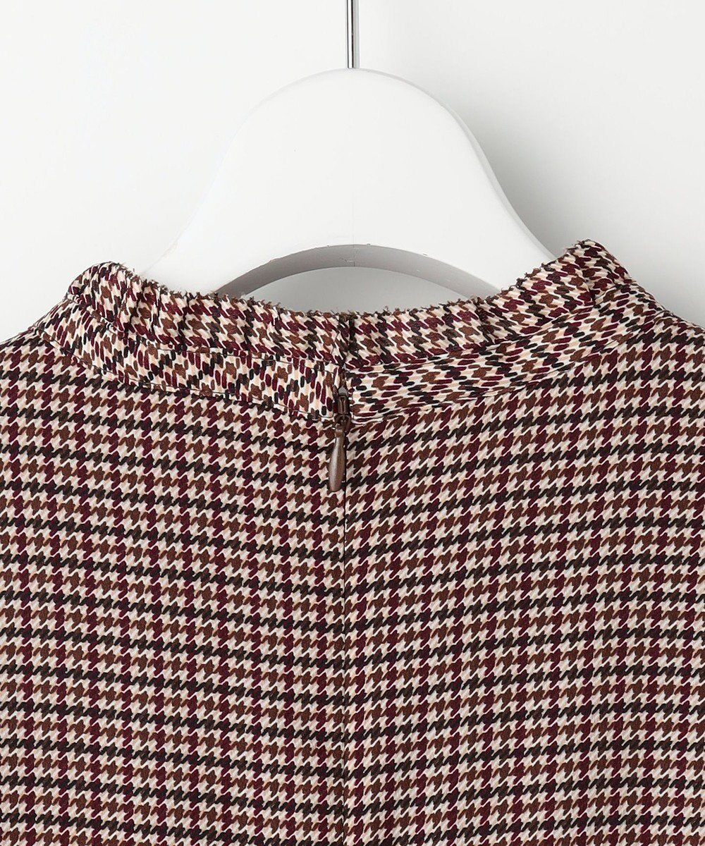 J.PRESS LADIES L デシンハウンドトゥースプリント ワンピース 