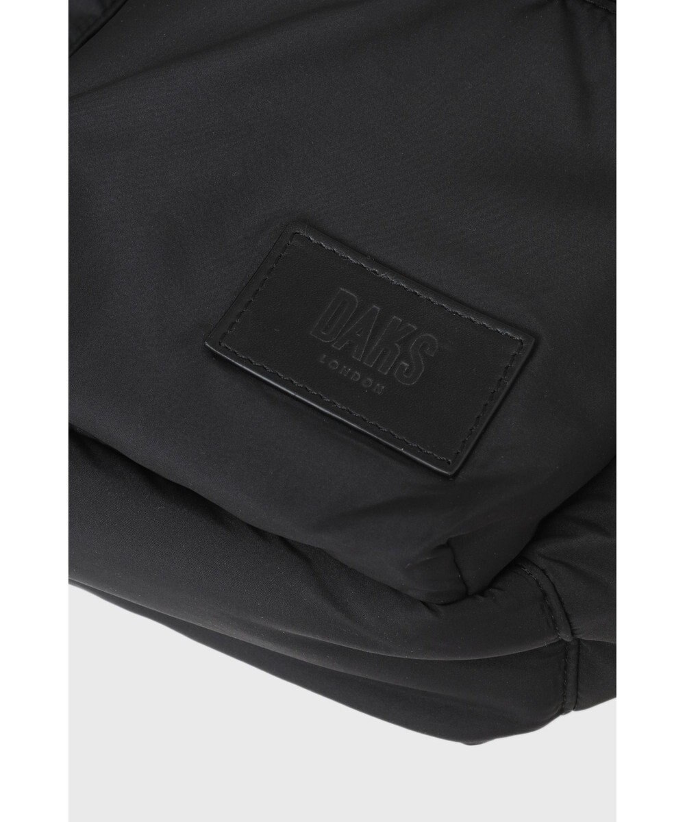 DAKS ナイロン×牛革 ハウスチェックディテール フラップショルダーバッグ 