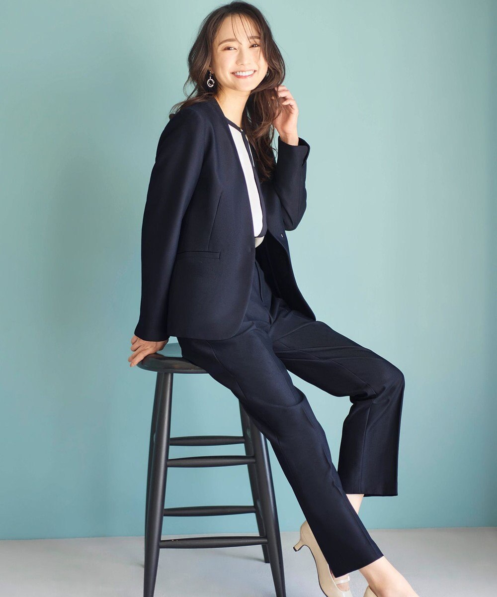 ANY SIS S 【洗える】褒めらレディテーパード パンツ 