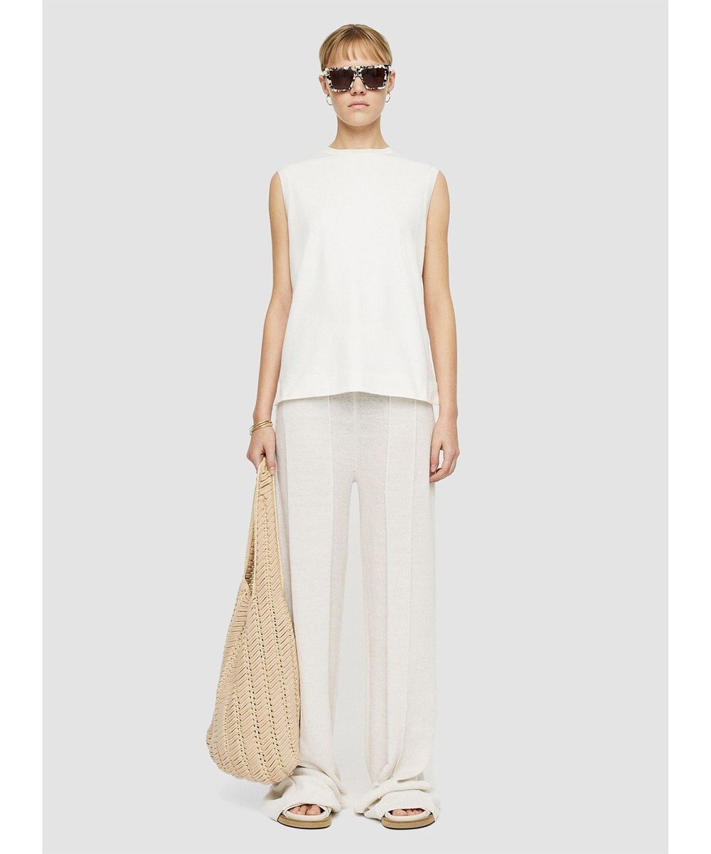 JOSEPH 【洗える】マーセライズコットン　ラウンドネックタンクトップ 