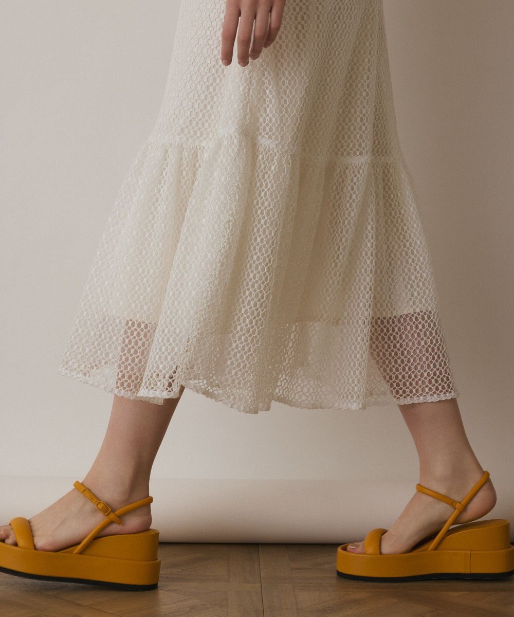 GRACE CONTINENTAL メッシュロングワンピース 