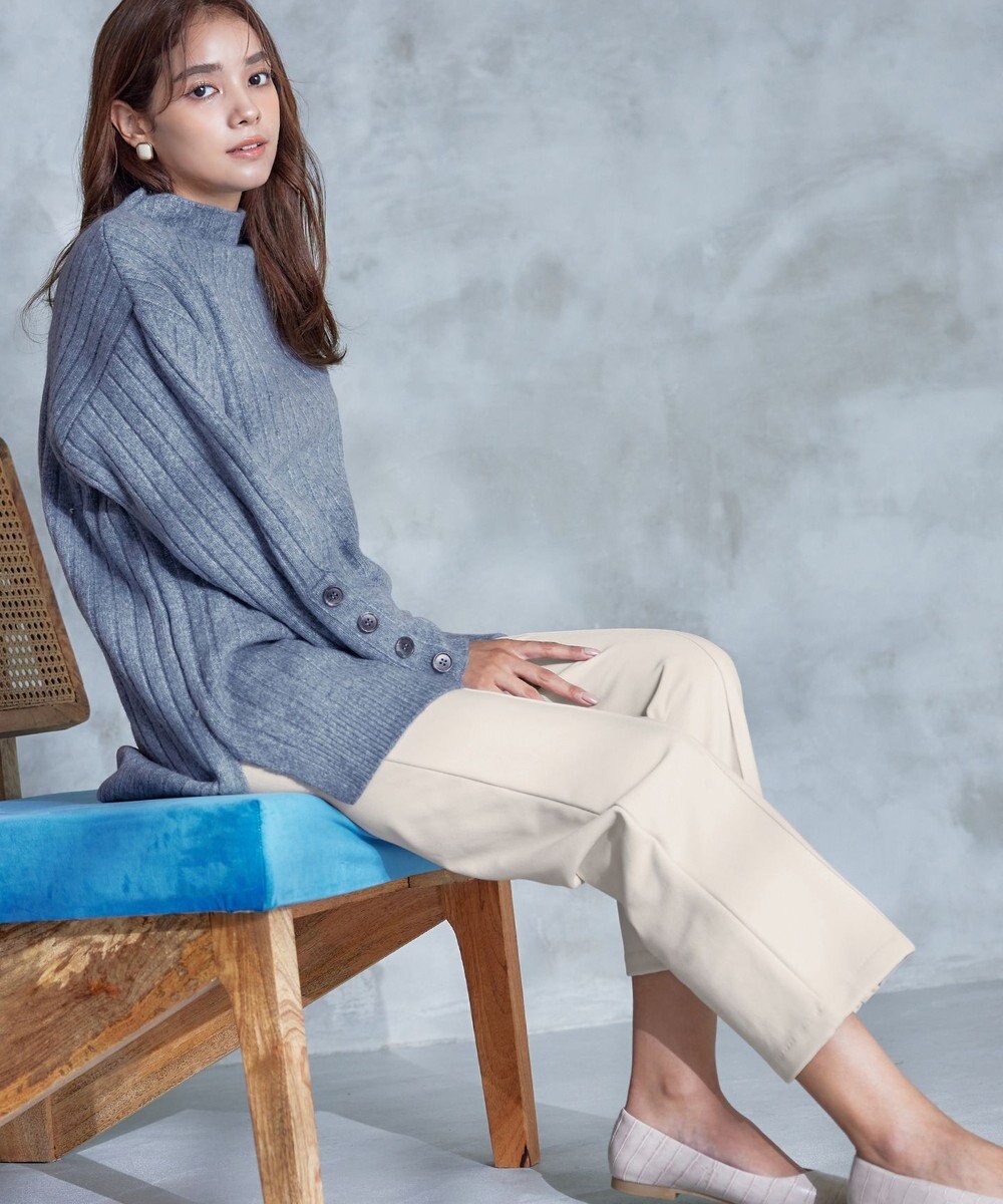 Tiaclasse 【日本製・洗える】すふれ起毛ワイドパンツ 