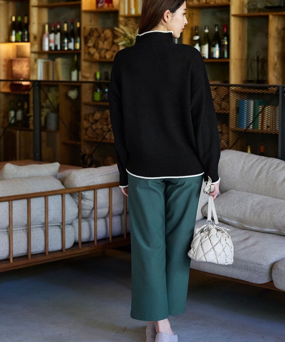 Tiaclasse 【日本製・洗える】すふれ起毛ワイドパンツ 