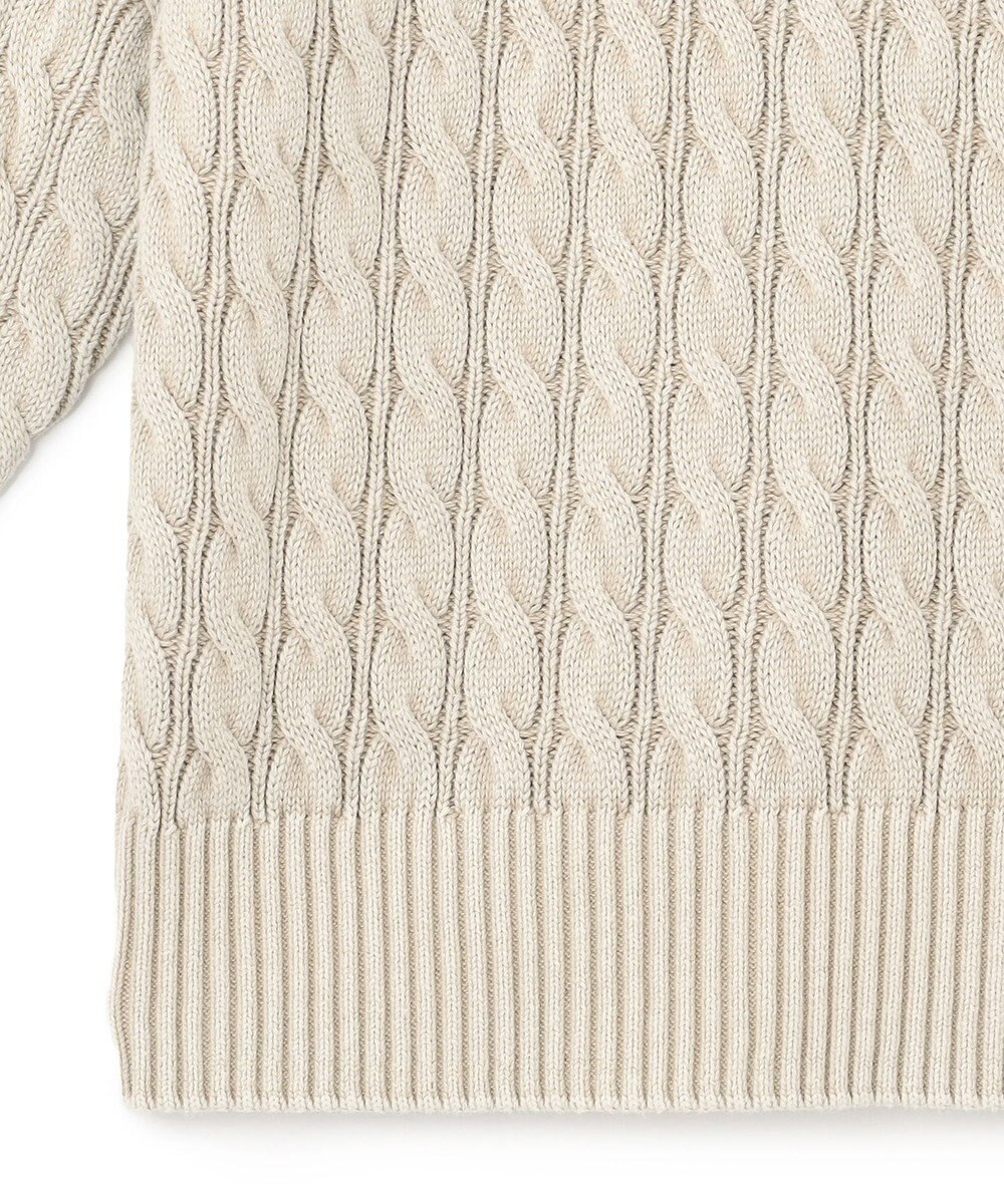 J.PRESS YORK STREET 【UNISEX】ピグメントコットン ケーブルニット 