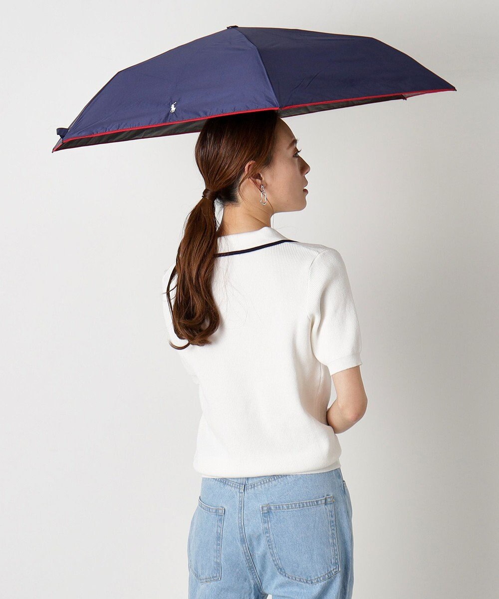 MOONBAT POLO RALPH LAUREN（ポロ ラルフローレン）晴雨兼用日傘 バイカラー 遮光率100% 遮熱 UV 