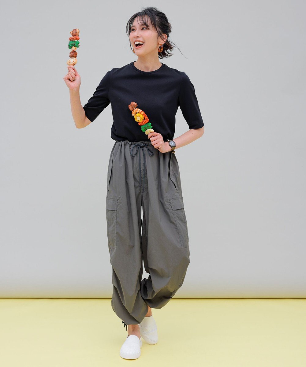 UNFILO L 【汗ジミが目立たない/吸水速乾】マルチエフェクト　二の腕スッキリTシャツ 