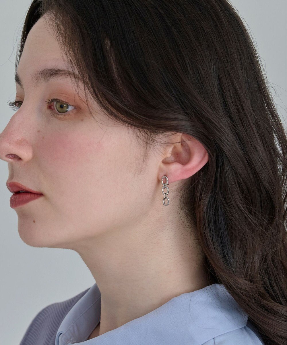 Phoebe 〈痛くないシリーズ/金属アレルギー対応〉ボールドチェーンライトフィットイヤリング　シルバー/ニッケルフリー 