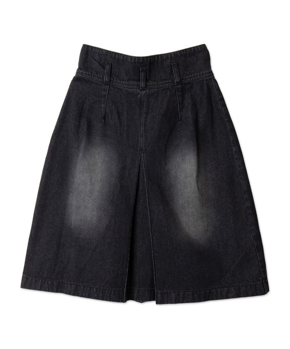 WEGO ヴィンテージウォッシュデニムプリーツミドルスカート 