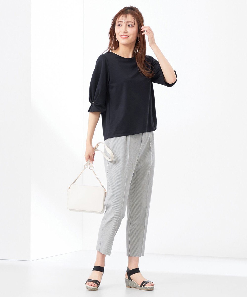 ANY SIS 【洗える】コードレーンストレッチ テーパードパンツ 