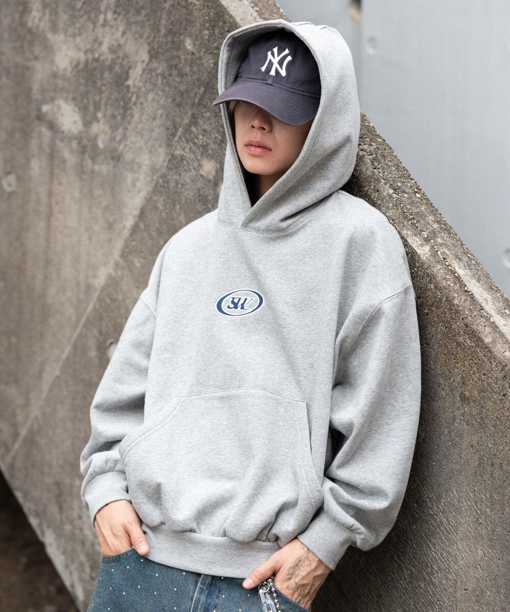 WEGO 【ユニセックス着用ITEM/裏起毛】バルーンクロップドグラフィックプルパーカー 