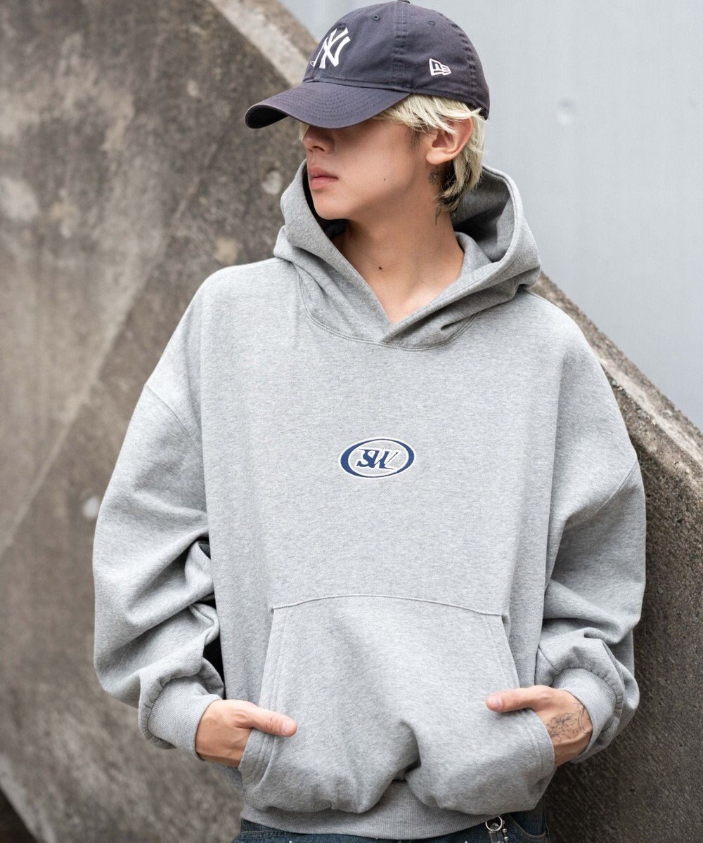 WEGO 【ユニセックス着用ITEM/裏起毛】バルーンクロップドグラフィックプルパーカー 