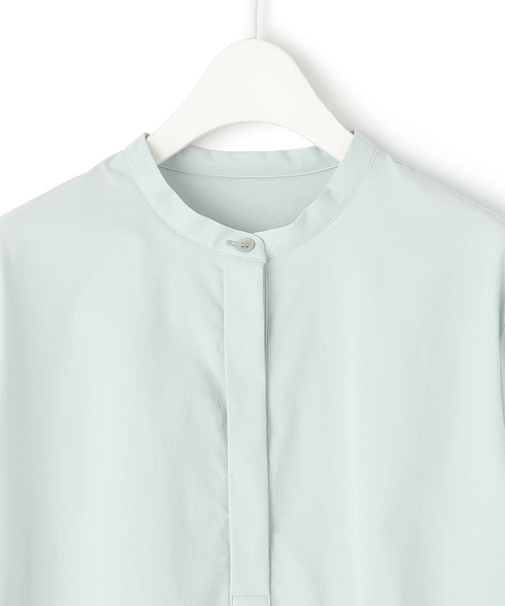 ICB 【洗える】ヴィンテージスパンブロード バンドカラーシャツ 