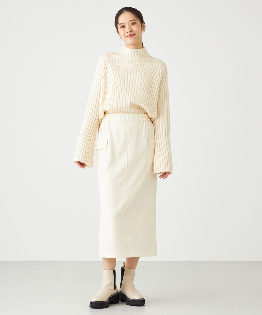 SHARE PARK LADIES フラップポケットタイトスカート 