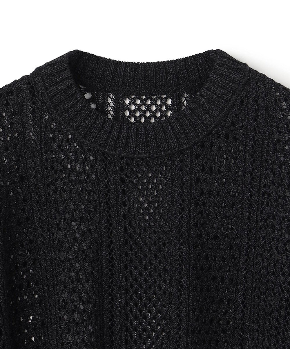 BEIGE， ATACAM / パターンメッシュ ハーフニット 