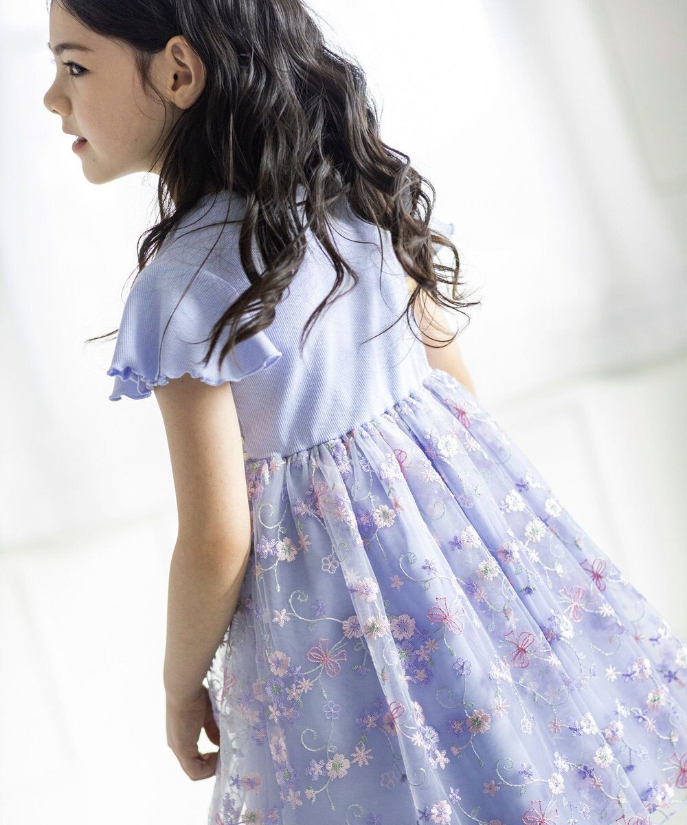 ANY KIDS 刺繍 チュール ワンピース 