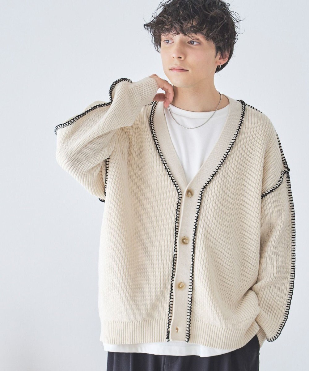 WEGO ハンドステッチカーディガン 