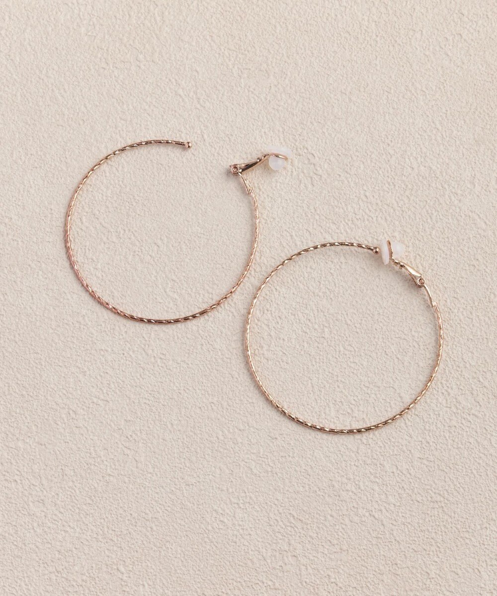 Phoebe ツイストラインフープイヤリング　ローズゴールド 