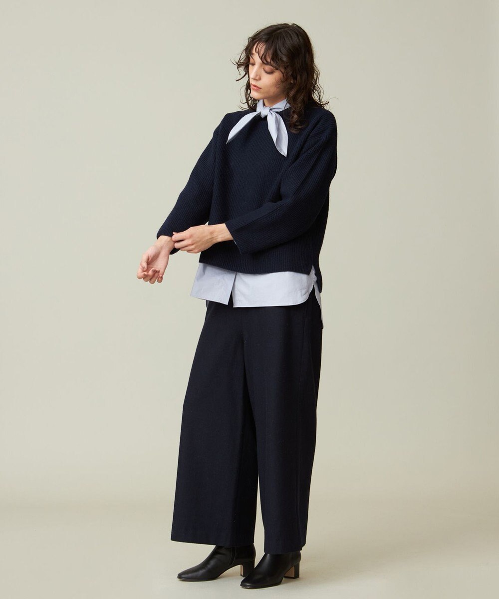 J.PRESS YORK STREET 【WOMEN】ウールカシミヤ ボトルネックショートニット 