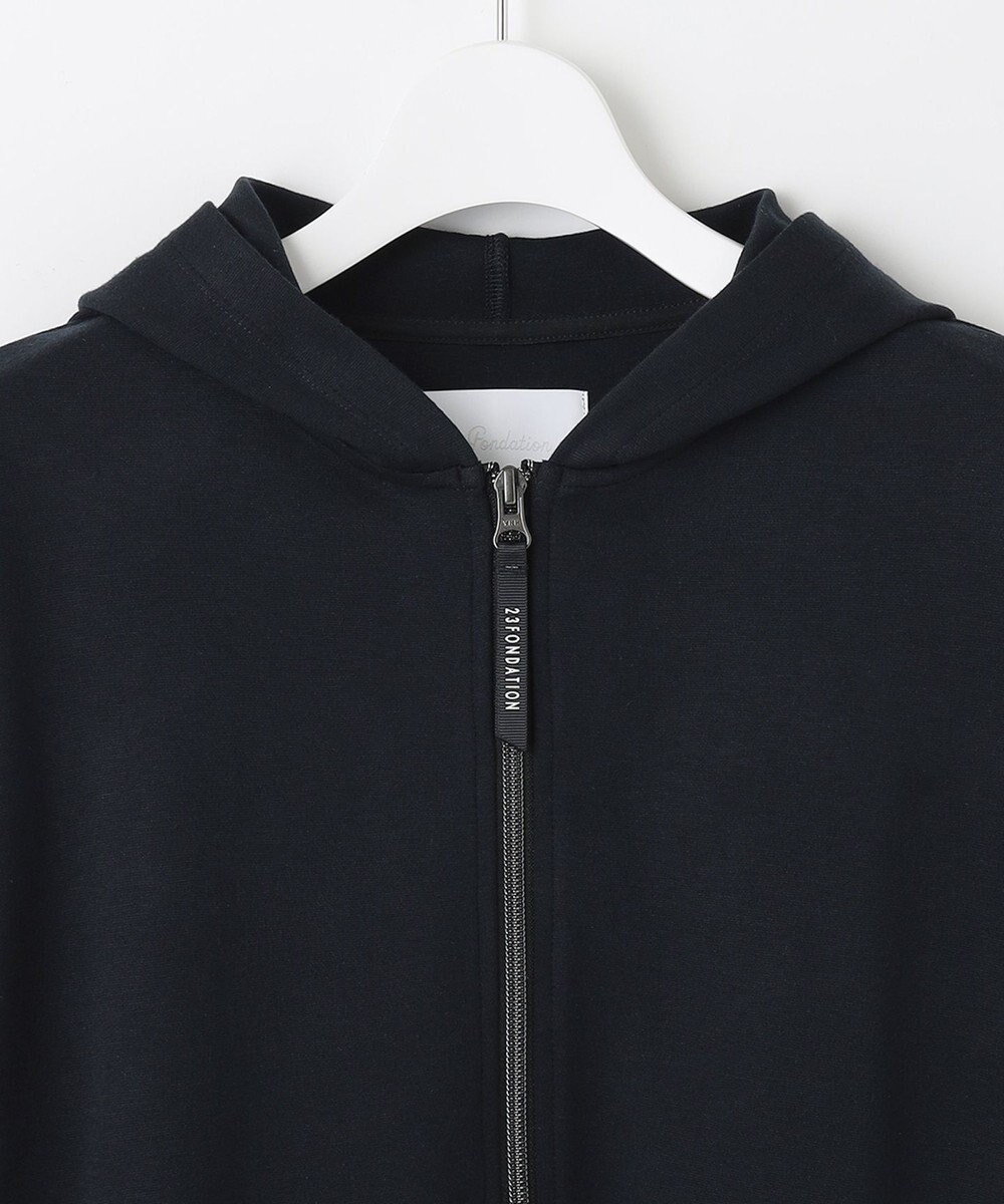 23区GOLF 【23Fondation/WOMEN】コンビ素材 フーディパーカー 