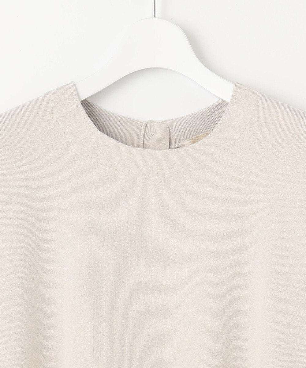 自由区 【洗える】レーヨンポリエステルスムース ペプラムニット 