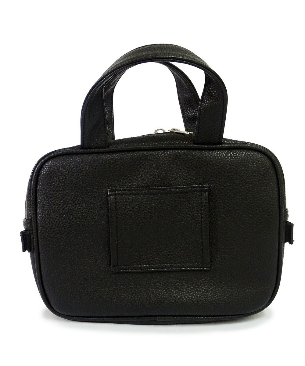 +RING 【プラスリング】【数量限定】メンズ向け  synthetic leather mini boston bag BLK SR403 