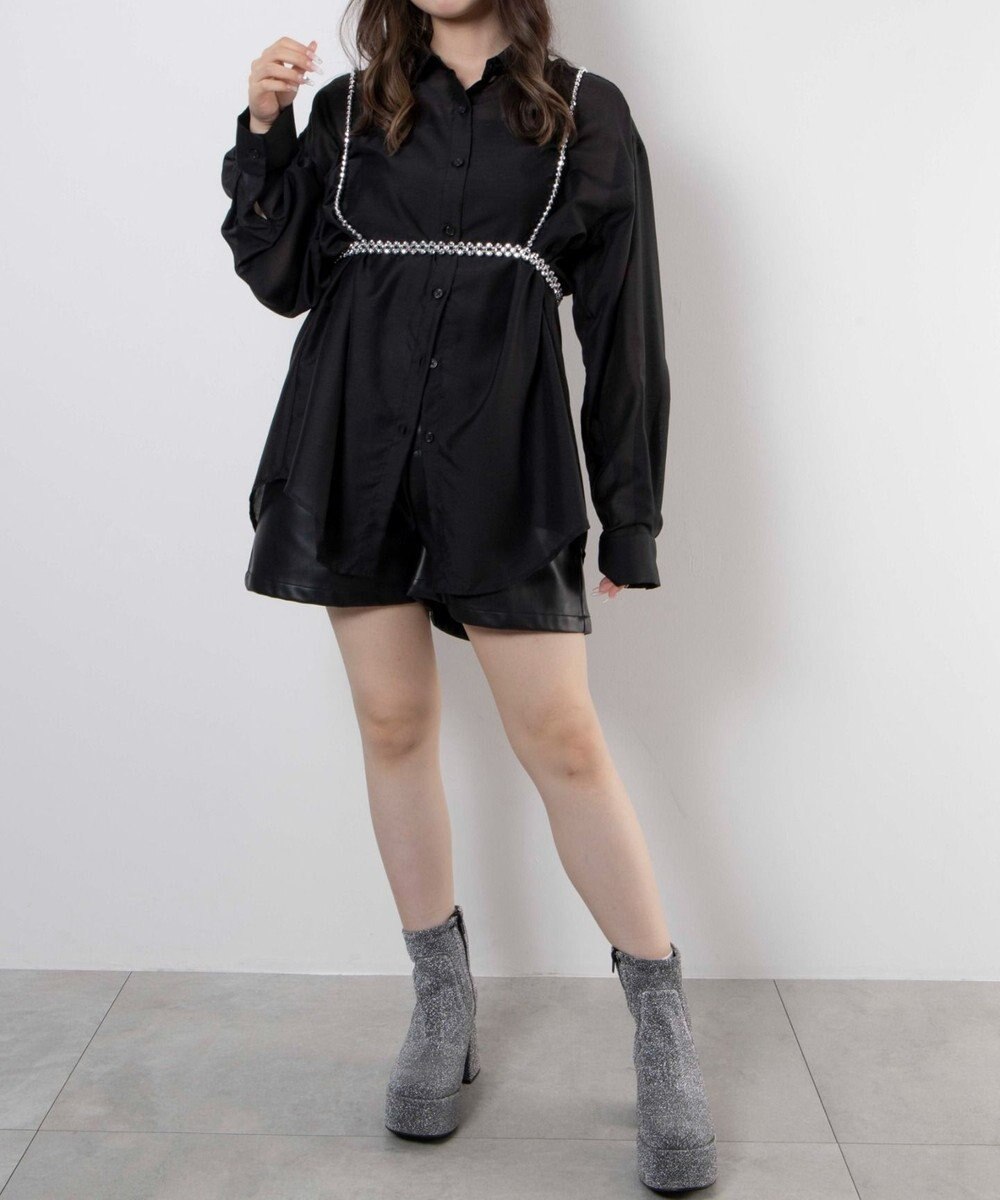 WEGO ストーム付きワイドヒールショートブーツ 