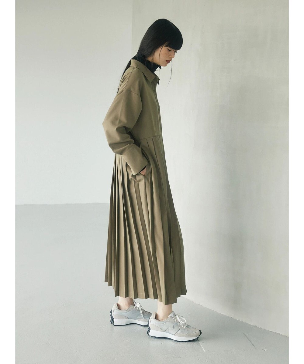 Green Parks armonia．プリーツシャツワンピース 