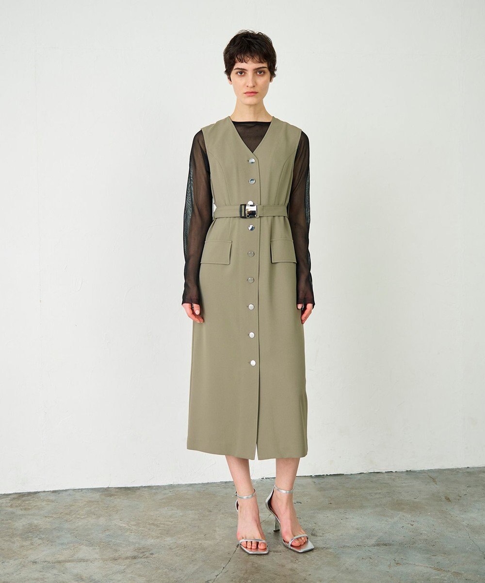 GRACE CONTINENTAL ベルト付ジャンパースカート 