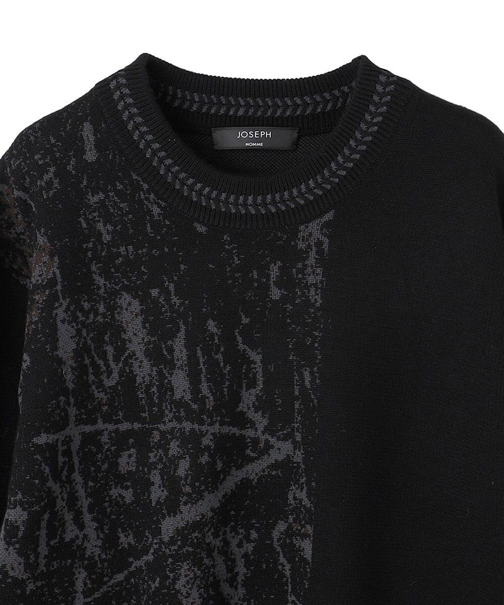 JOSEPH HOMME フォレストジャガードブロック　クルーネックニット 
