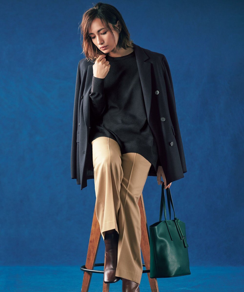 23区 【12色展開/新色追加】ウーステッドウール ビッグシルエット ニット 