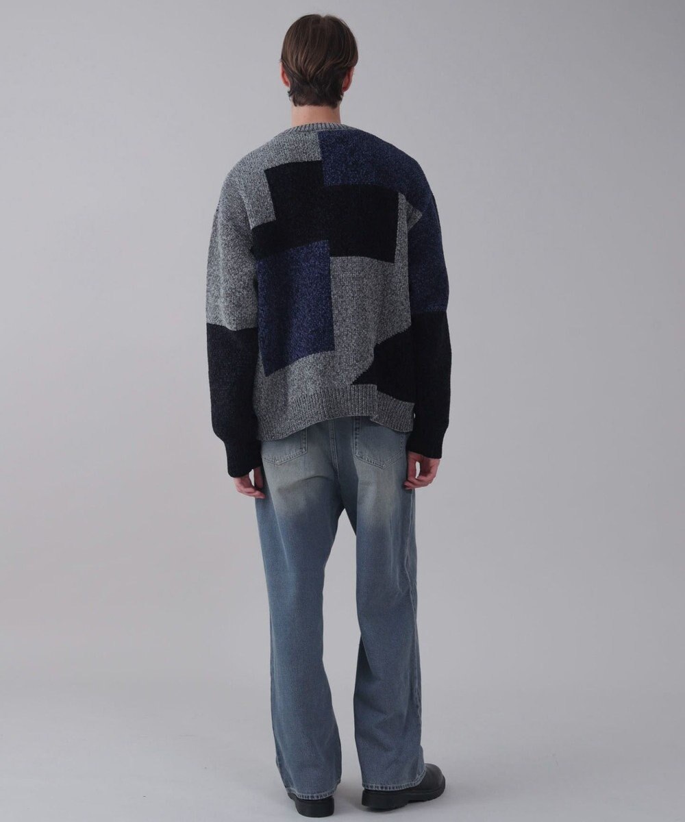 WEGO 【ユニセックス着用ITEM】ベロアモールカラーブロックプルオーバー 