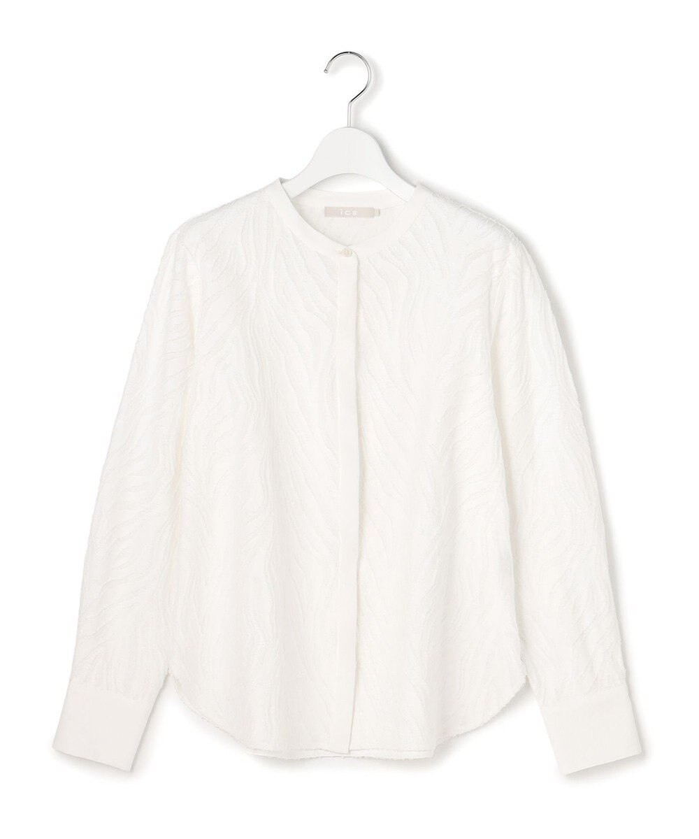 ICB L カットジャガードジャージー デザイントップス 