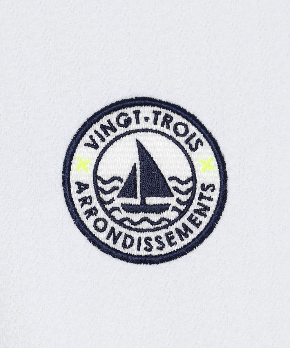 23区GOLF 【WOMEN】【UVケア】ストレッチタックジャガード 半袖シャツ 通気性に優れて涼やか！ 