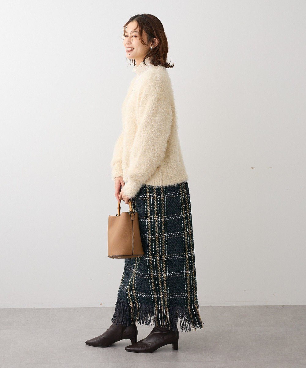 Green Parks シャギーＶネックカーディガン 