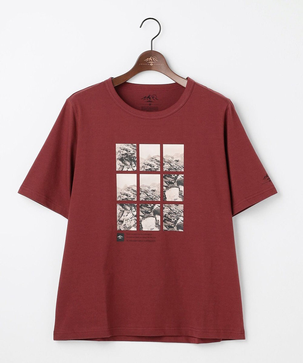 JOSEPH ABBOUD MOUNTAIN 【秋カラー/JAPANファブリック/吸水速乾】プレーティング天竺  アウトドアフォト Tシャツ 