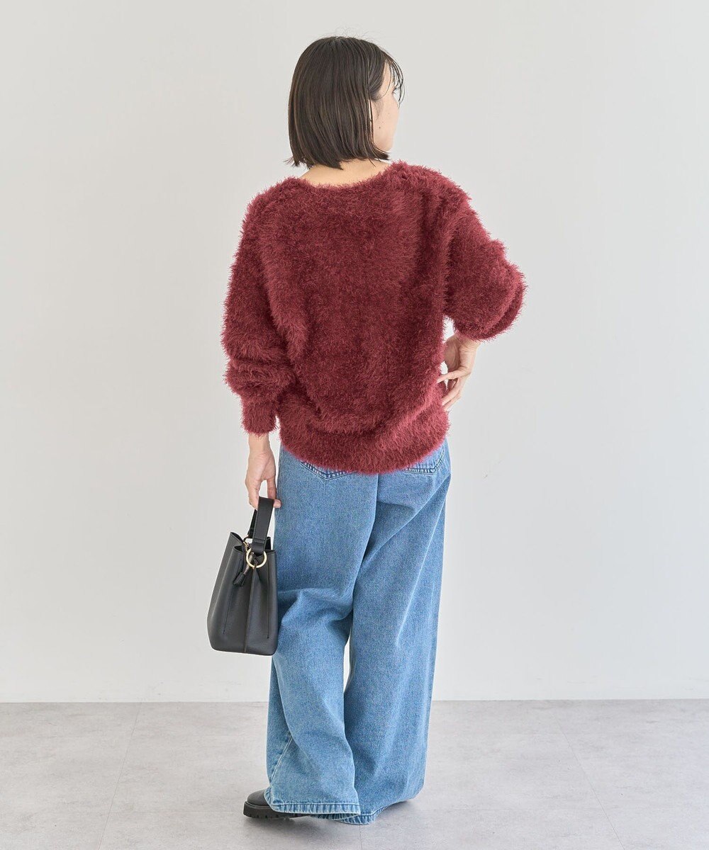 Green Parks シャギーＶネックカーディガン 