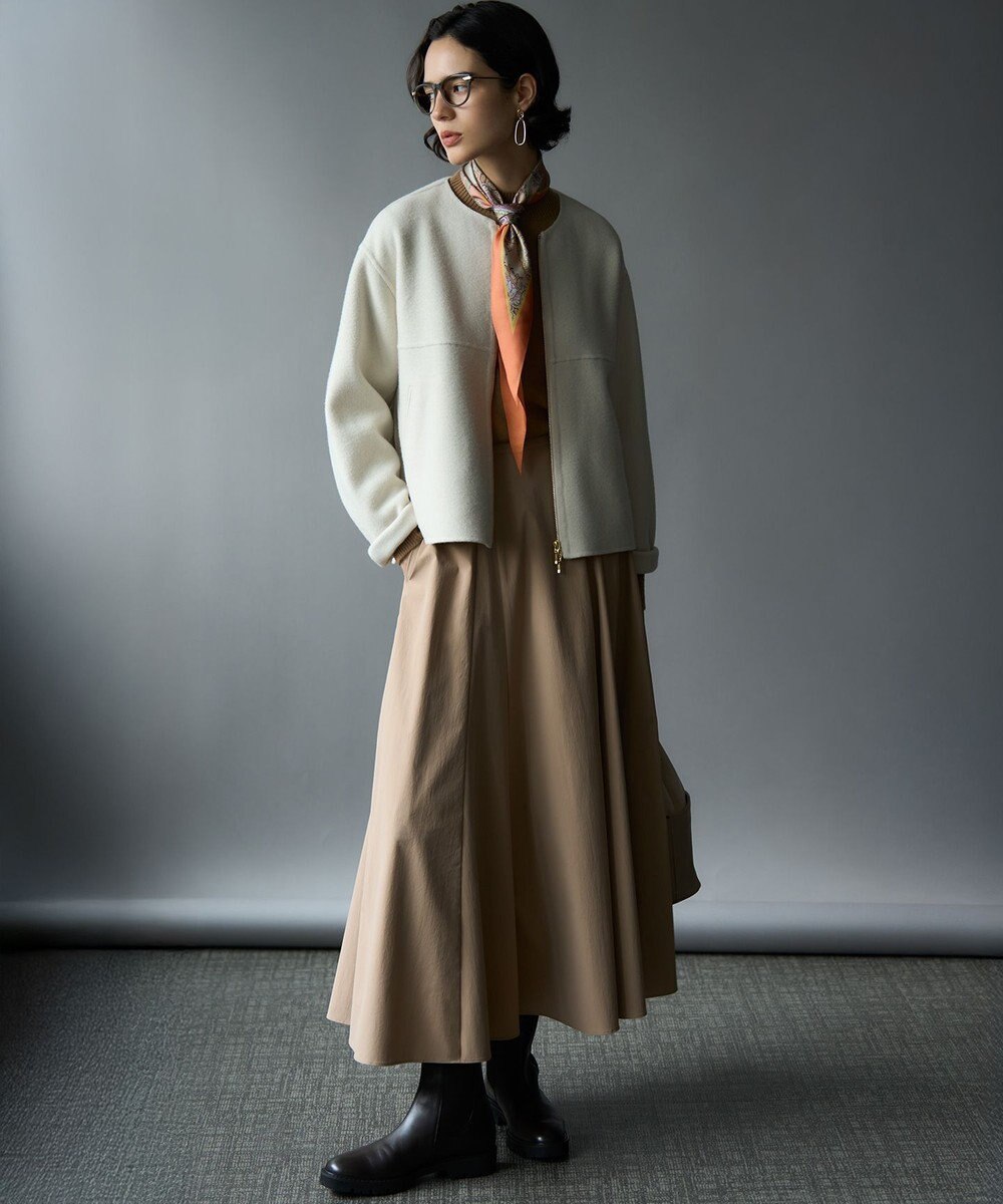 23区 L 【洗える】ストレッチタイプライター フレア スカート 