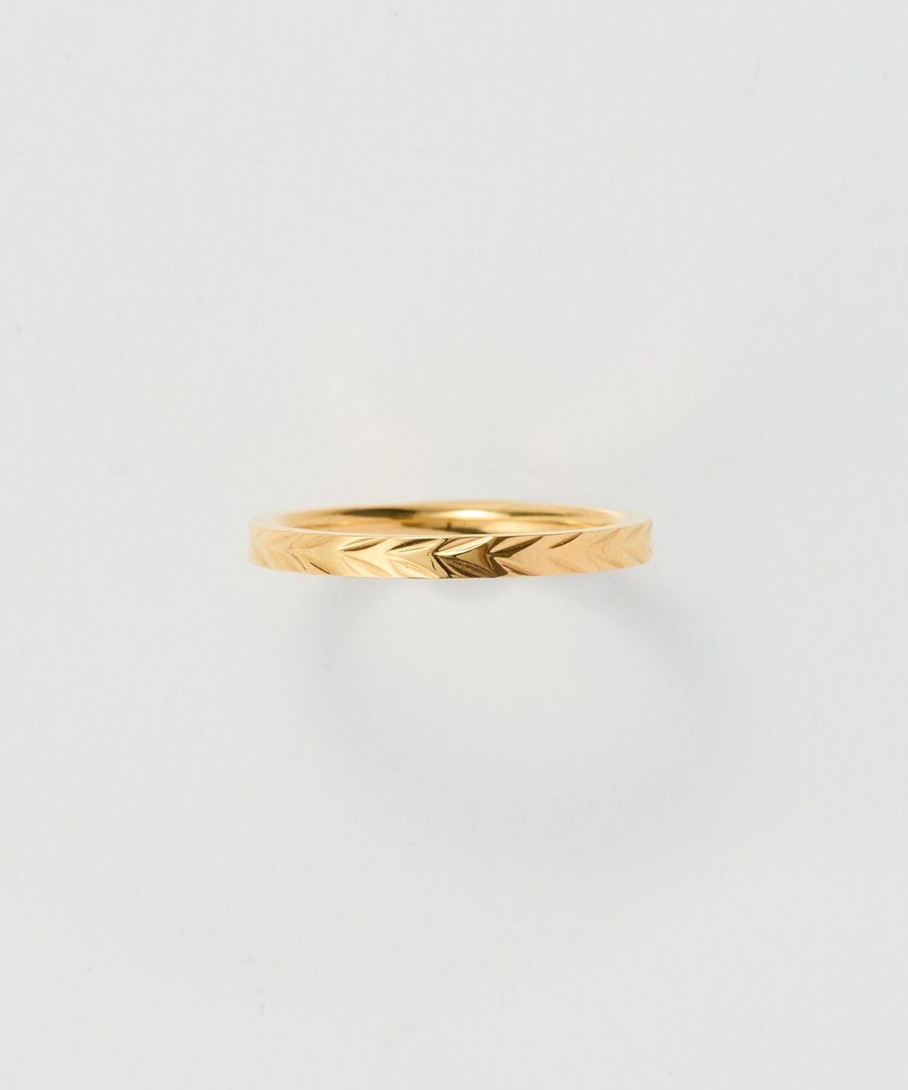 Phoebe 【金属アレルギー対応】メタルリーフカットリング　ゴールド　9号/11号/16号　サージカルステンレス 