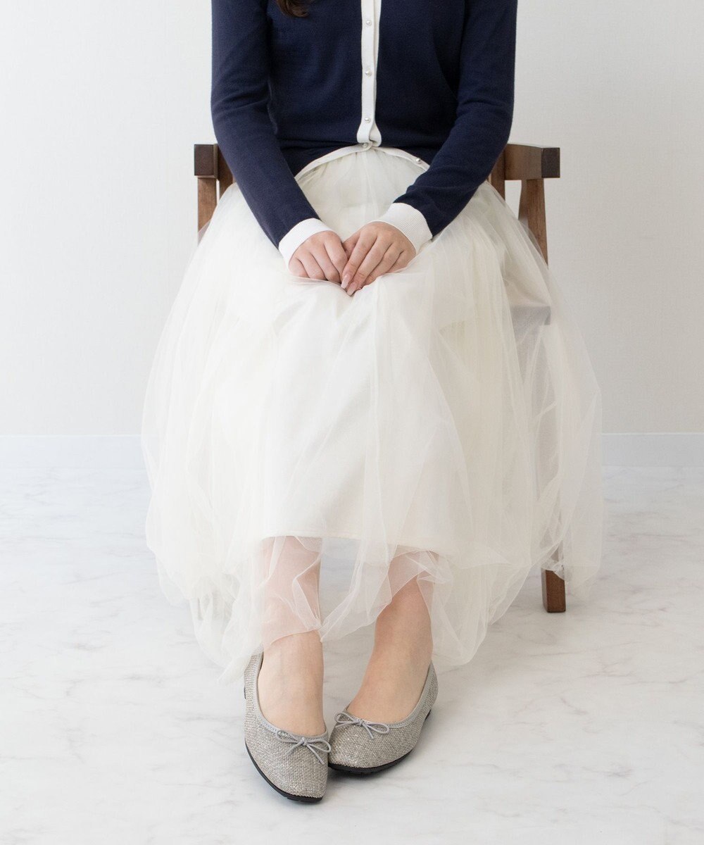 Bridget Birkin ＜3E＞【Bridget Birkin Walk】ラメパナマ調バレエパンプス 