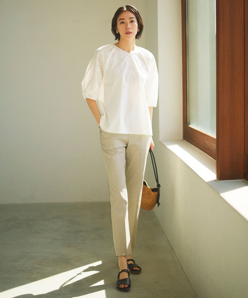 自由区 S 【カタログ掲載・洗える】エンブロイダリーローン ブラウス 