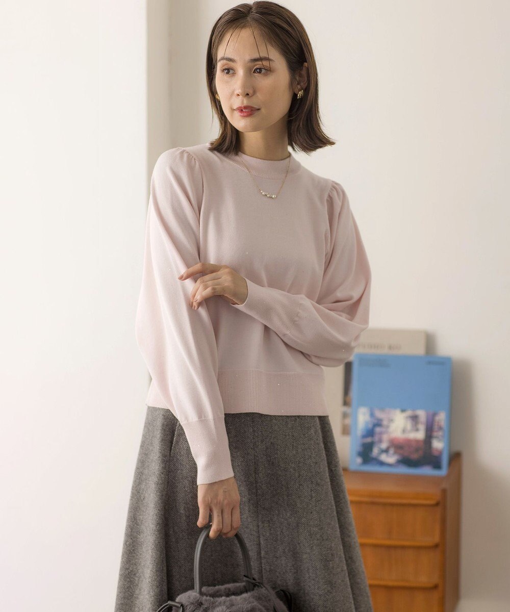 組曲 【WEB限定】ELENAスパンコールバックパール ニット 