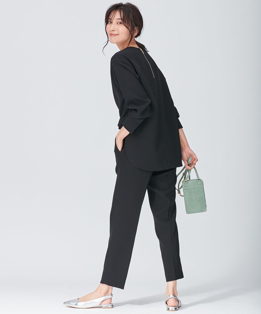 23区 トリアセダブルジョーゼット パンツ 