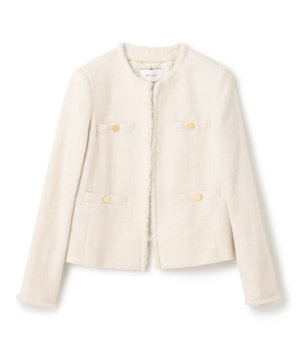 BEIGE， 【S-size】CAMBON / ツイードジャケット 