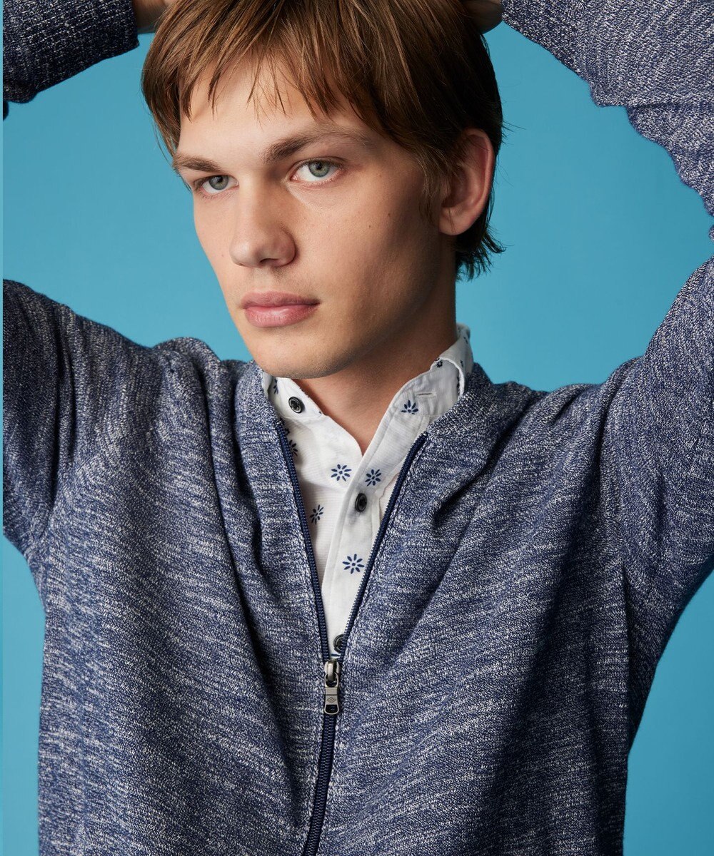 JOSEPH ABBOUD 【サスティナブル素材】コットンリヨセルリネンバンダナプリント シャツ 