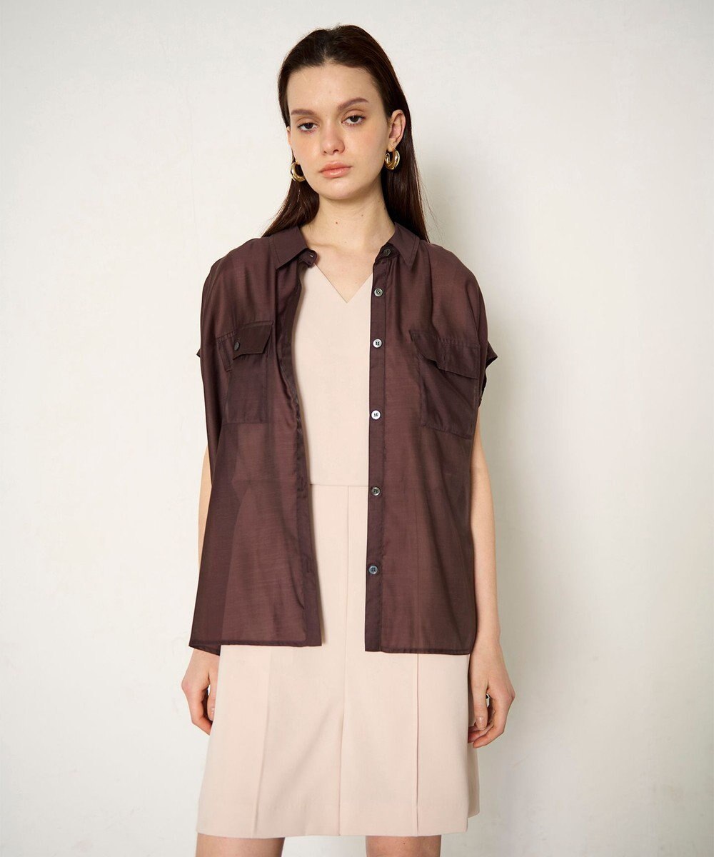 GRACE CONTINENTAL ギャザーシャツ 