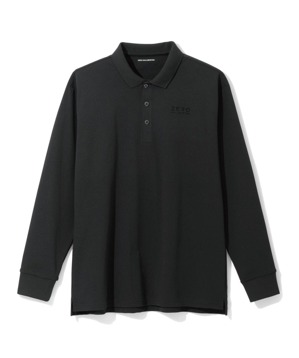 ZERO HALLIBURTON 【吸汗速乾・UVケア】鹿の子 ポロロングシャツ ZHG-A4A 1b 82851 ゴルフウェア 