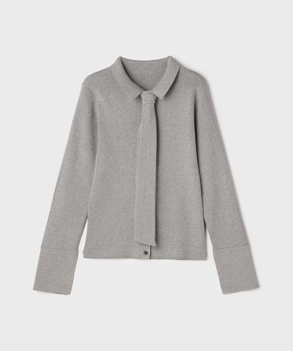 GRACE CONTINENTAL リブシャツニットトップ 