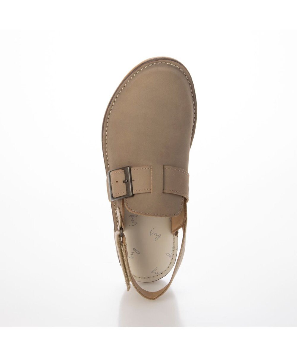 ing <ing>シングルモンクデザインバックストラップシューズ 