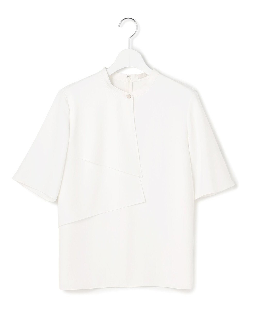 ICB L ストレッチジョーゼット ラッフルディテールブラウス 